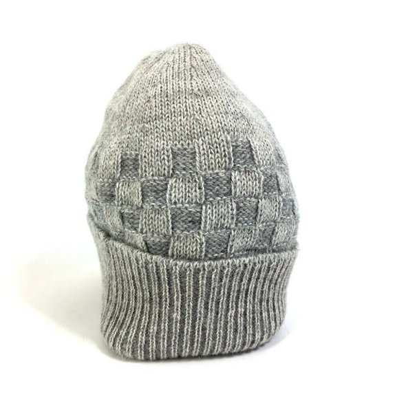 Louis Vuitton Other - LOUIS VUITTON Damier Beanie fashion accessories/apparel Knit hat wool gray